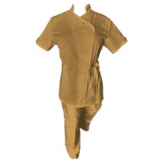 Costum Medical Pe Stil, Bej cu Elastan, Model Andreea - M, S