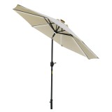 ​​Outsunny umbrela de gradina cu leduri, &Phi;266x245cm, crem | Aosom Ro