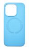 Husa din piele ecologica compatibila MagSafe pentru Apple iPhone 15 Albastru deschis, Oem