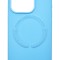 Husa din piele ecologica compatibila MagSafe pentru Apple iPhone 15 Albastru deschis