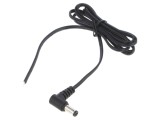 Cablu DC 2x0,5mm2 5,5/2,1 mufă unghi negru gri