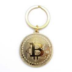 Breloc Bitcoin Auriu