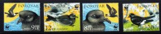 FEROE 2005, Fauna, Pasari, WWF, serie neuzata, MNH
