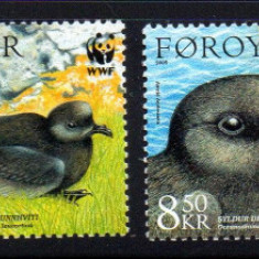 FEROE 2005, Fauna, Pasari, WWF, serie neuzata, MNH