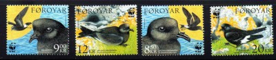 FEROE 2005, Fauna, Pasari, WWF, serie neuzata, MNH foto
