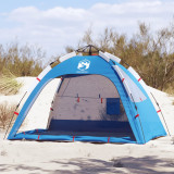 Cort camping 4 persoane albastru azur impermeabil setare rapida