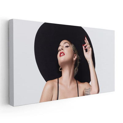 Tablou afis Lady Gaga cantareata 2377 Tablou canvas pe panza CU RAMA 60x120 cm foto