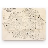 Harta densității populației Rom&acirc;niei din anul 1931, 1940