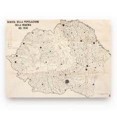 Harta densității populației Rom&acirc;niei din anul 1931, 1940
