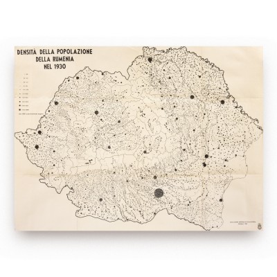 Harta densității populației Rom&amp;acirc;niei din anul 1931, 1940 foto