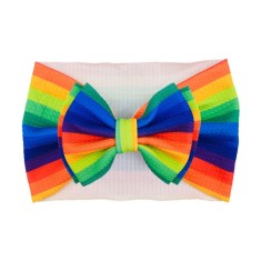 Bentita lata cu funda si imprimeu - Model 27 (Marime Disponibila: 6-12 luni