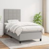 VidaXL Pat box spring cu saltea, gri deschis, 100x200 cm, textil 3141753
