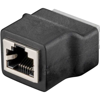 Adaptor bloc terminal cu 8 pini clema la RJ45 mama 8P8C Goobay 76737 foto
