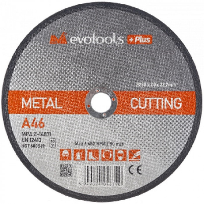 Disc abraziv de debitat metal cu diametru de 230 mm GIDA-CRIS GC081