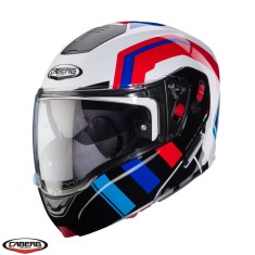 Casca modulabila pentru scuter - motocicleta (flip-up) Caberg model Horus X Road M6 alb/rosu/albastru lucios Pinlock ready &ndash; lentila Pinlock inclusa X