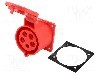 Conector alimentare AC, IEC 60309, IP44, 32A, 400V AC, 5 pini, PCE - 325-6F7