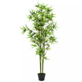 Plantă Bambus Artificial Cu Ghiveci 175 cm Verde 245943, General