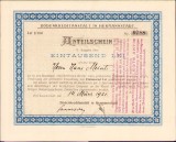 A634 Acțiune 1000 lei Bodenkreditanstalt in Hermannstadt 1921