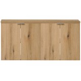 Dulap baie suspendat dublu Skelbolu 120 cm, finisaj stejar