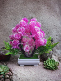 Copăcel artificial floral roz