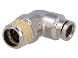 Conector Push-in Unghi Alamă Nichelată BSP 3/8"