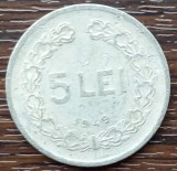 (MR52) MONEDA ROMANIA - 5 LEI 1949, REPUBLICA POPULARA ROMANA, Aluminiu
