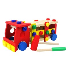 Banc scule copii - Camion din lemn, 7Toys