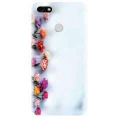 Husa silicon pentru Huawei Y6 Pro 2017, Flowers