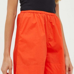 By Malene Birger pantaloni scurti femei, culoarea rosu, neted, high waist