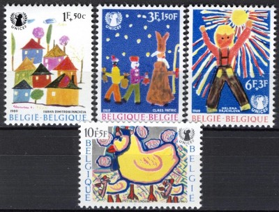 Belgia 1969 - UNICEF, desene de copii, serie neuzata foto