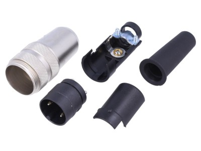 Conector M16 2 pini, 7A, argintat foto