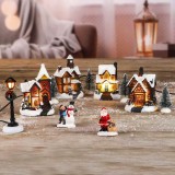 HI Decorațiune scenă sat de Crăciun cu LED 438346