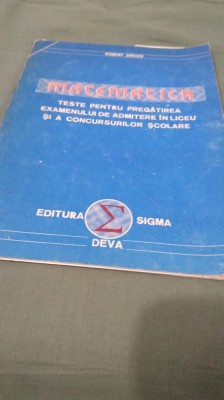 MATEMATICA -ROBERT SINGER CLASELE V-VIII DEVA 1992 foto