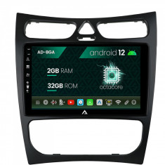 Navigatie Mercedes Benz CLK W209 (2000-2005) (2000-2005), Android 12, A-Octacore 2GB RAM + 32GB ROM, 9 INCH - AD-BGA9002+AD-BGRKIT416V2