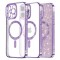 Husa MagSafe pentru Apple iPhone 13 Pro, Techsuit, Luxury Glitter, Mov Deschis