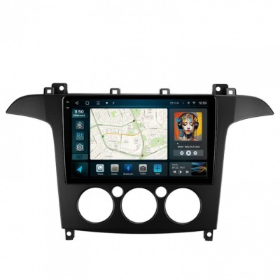 Navigatie 2K Ford S-MAX (2006-2015) Clima Manuala 8GB RAM Android 13 Octacore Slot Sim 4G DSP GPS Wi-FI Carplay Android Auto USB Bluetooth Waze Touchs foto