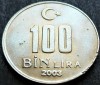 Moneda 100 BIN LIRA - TURCIA, anul 2003 * cod 1423, Europa