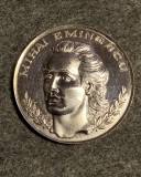 Medalie Mihai Eminescu Argint 0.800, 60mm - Medalii Romania