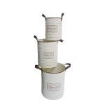 Cumpara ieftin Set 3 ghivece flori metal 23 x 27 cm, 27,5 x 32 cm, 31,5 x 36,5 cm