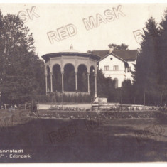 2899 - SIBIU, Park, Romania - old postcard, real Photo - used - 1929