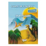 Carte de colorat cu abtibilduri - Dinozauri