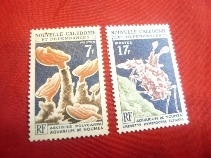 2Timbre- Acvariul din Noumea 1964 -Noua Caledonie colonie franceza (teritoriu),s