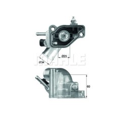 Termostat Opel Astra G 1998-2009, Astra H 2004-, Corsa C 2000-2006, Meriva 2003-2010, Tigra 2004-2009, Vectra B 1999-2002, Vectra C 2002-2009, Zafira
