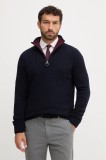 Barbour pulover de l&acirc;nă NELSON culoarea bleumarin, MKN0863