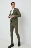 Lindbergh costum Barbati, culoarea verde, neted
