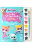 Cumpara ieftin Disney: Superpisicute. Sa pictam impreuna! Bitsy, Ginny, Sclipi si Ghem. Carte de colorat cu pensula si acuarele