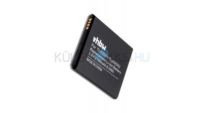 Baterie de telefon mobil VHBW Alcatel TLi020A1, TLp020A2 - 2100mAh, 3.8V, Li-ion