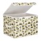 Cutie depozitare jucarii, pliabila cu capac, model utilaje constructii, 30x32x43cm, crem Household NewTrend