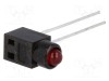 LED 3mm roșu 30mA cu lentilă roșie 60&deg; SCHURTER