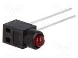 LED 3mm roșu 30mA cu lentilă roșie 60&deg; SCHURTER